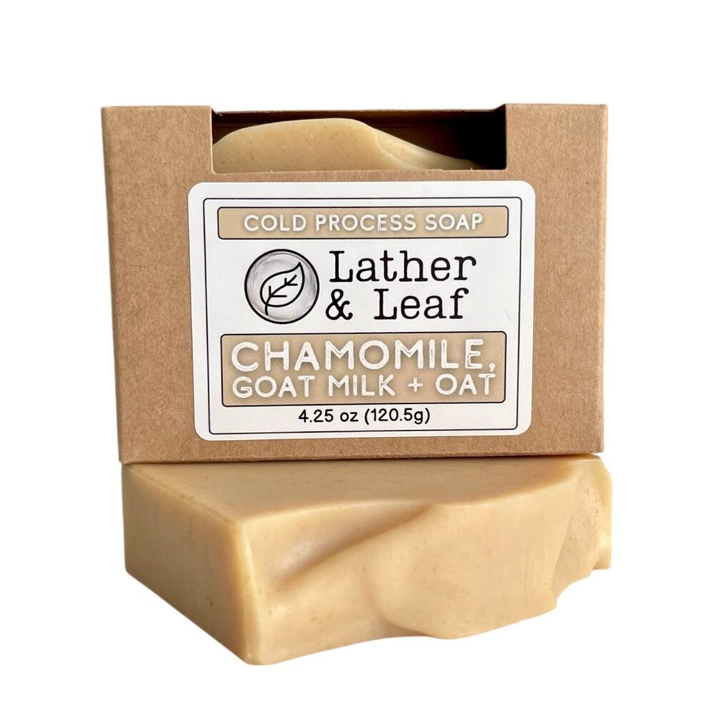 Chamomile, Goat Milk + Oat Cold Process Soap Natural Handcrafted Artisan Soap